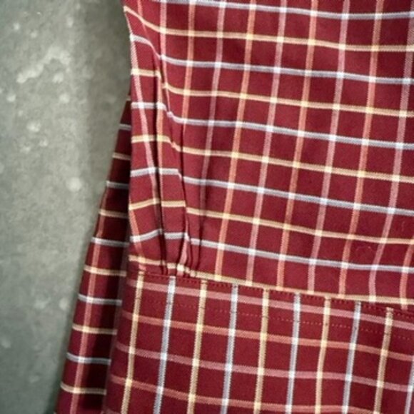 Brooks Brothers Burgundy Check Long Sleeve Button-Down Shirt – Size L - Picture 9 of 12